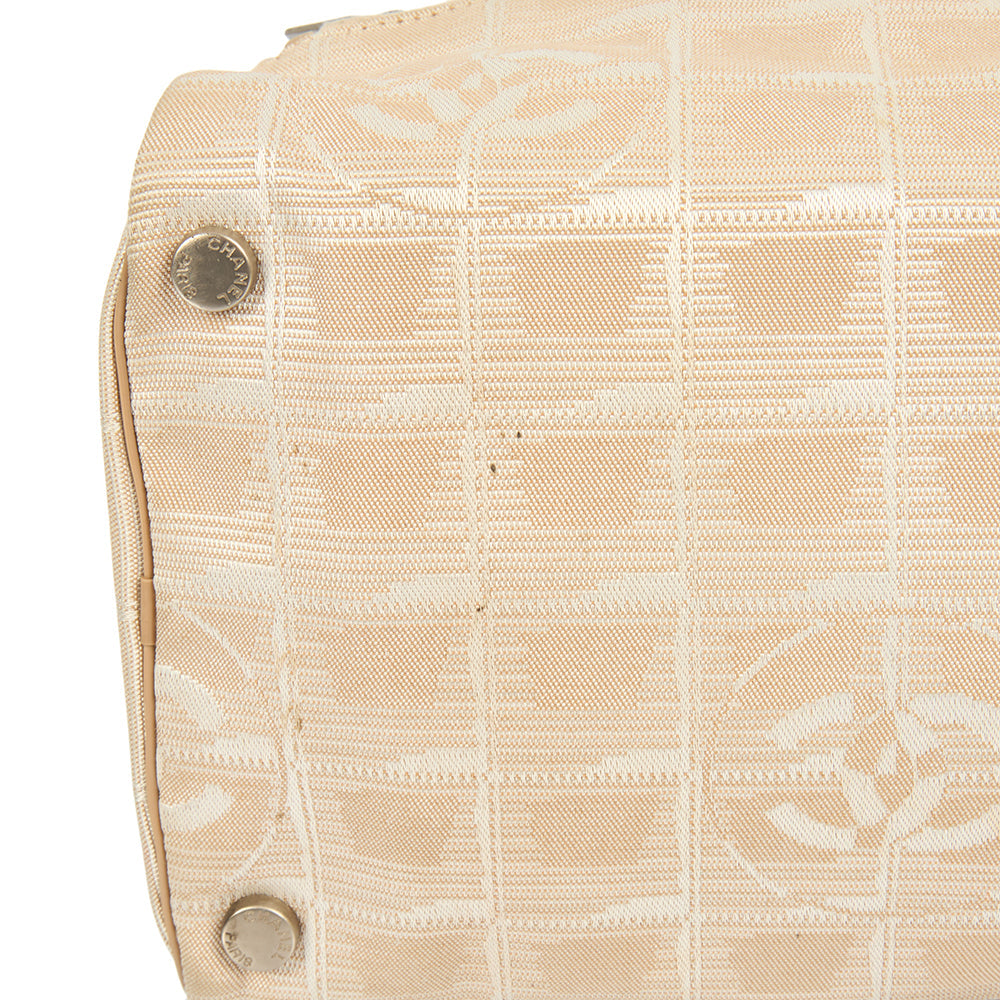 Chanel Mini Bag Travel Ligne Bowler in Neutral, Fabric