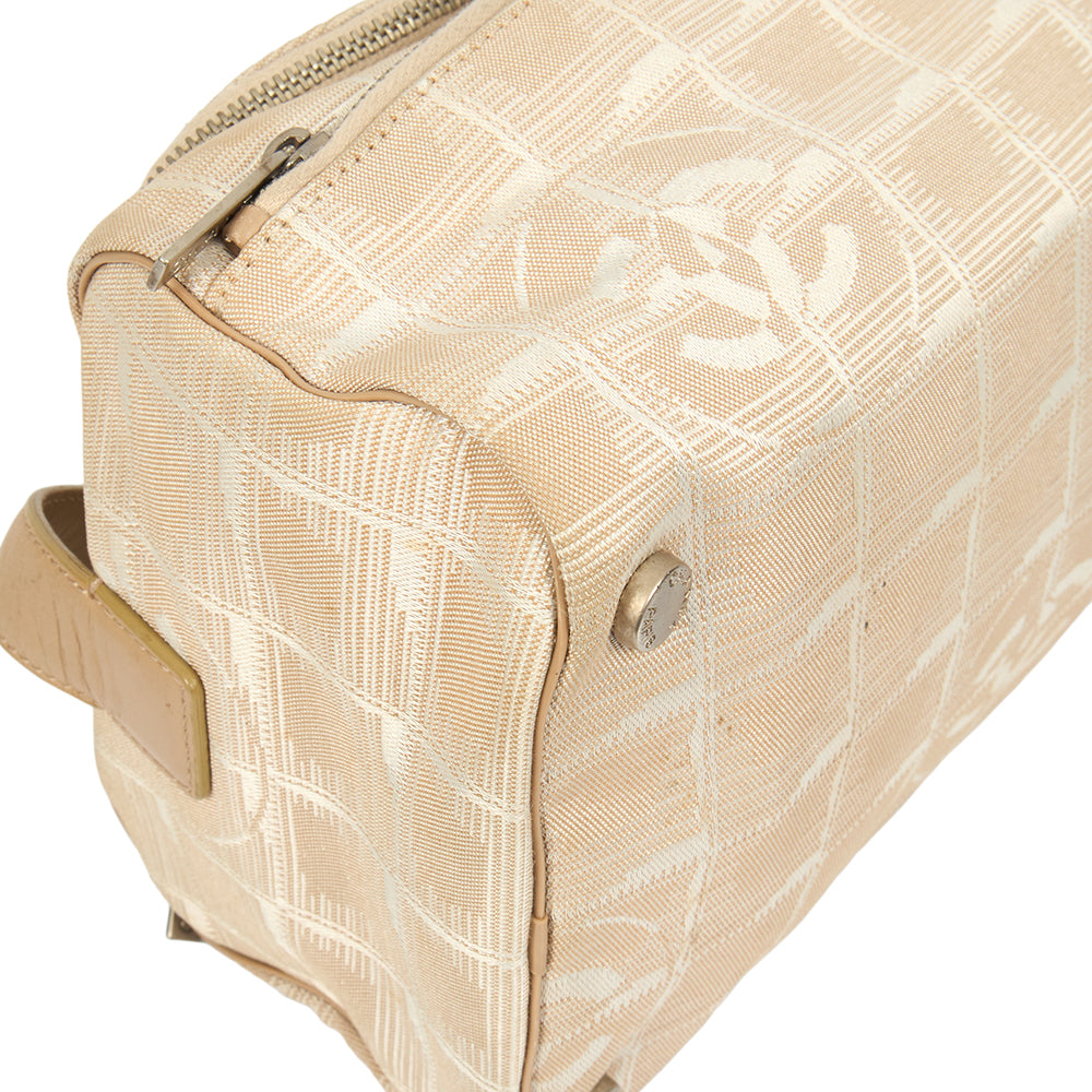 Chanel Mini Bag Travel Ligne Bowler in Neutral, Fabric