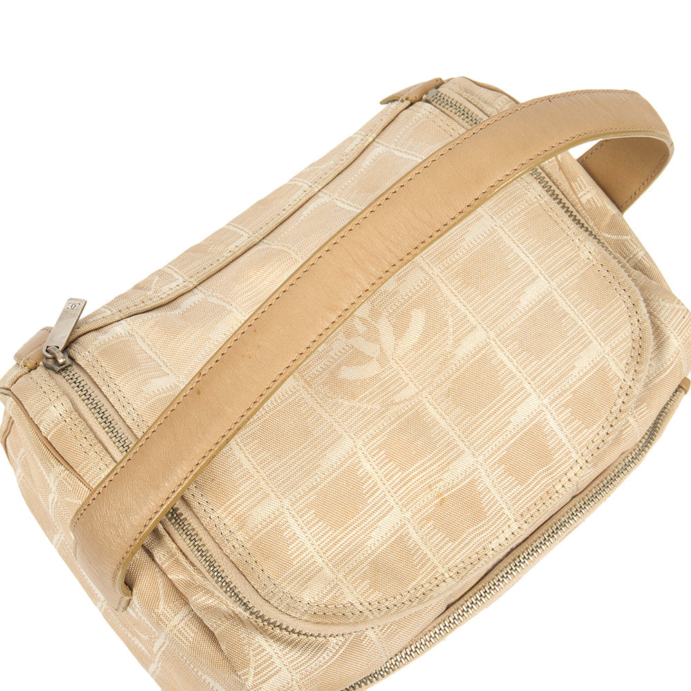 Chanel Mini Bag Travel Ligne Bowler in Neutral, Fabric