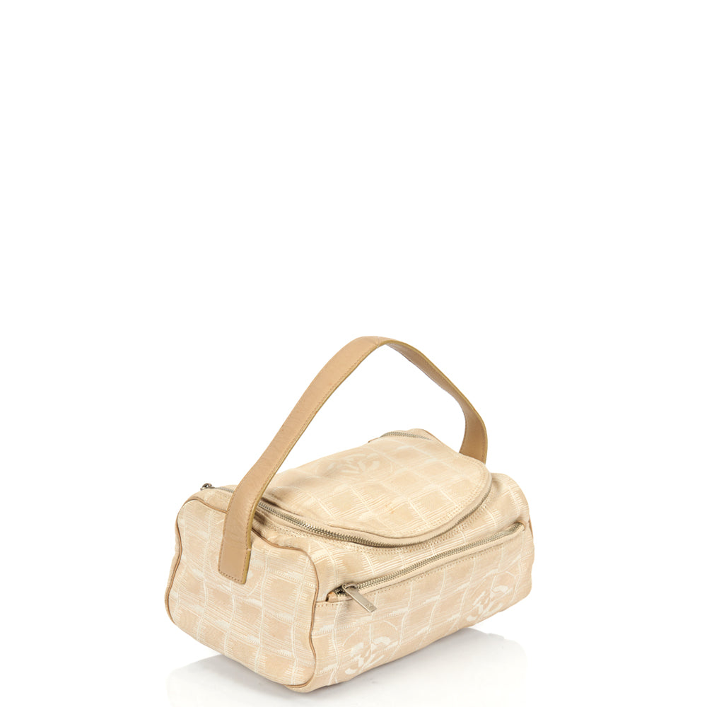 Chanel Mini Bag Travel Ligne Bowler in Neutral, Fabric