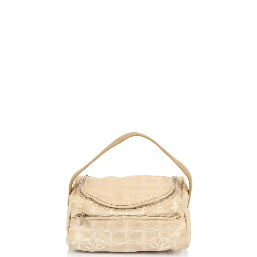 Chanel Mini Bag Travel Ligne Bowler in Neutral, Fabric