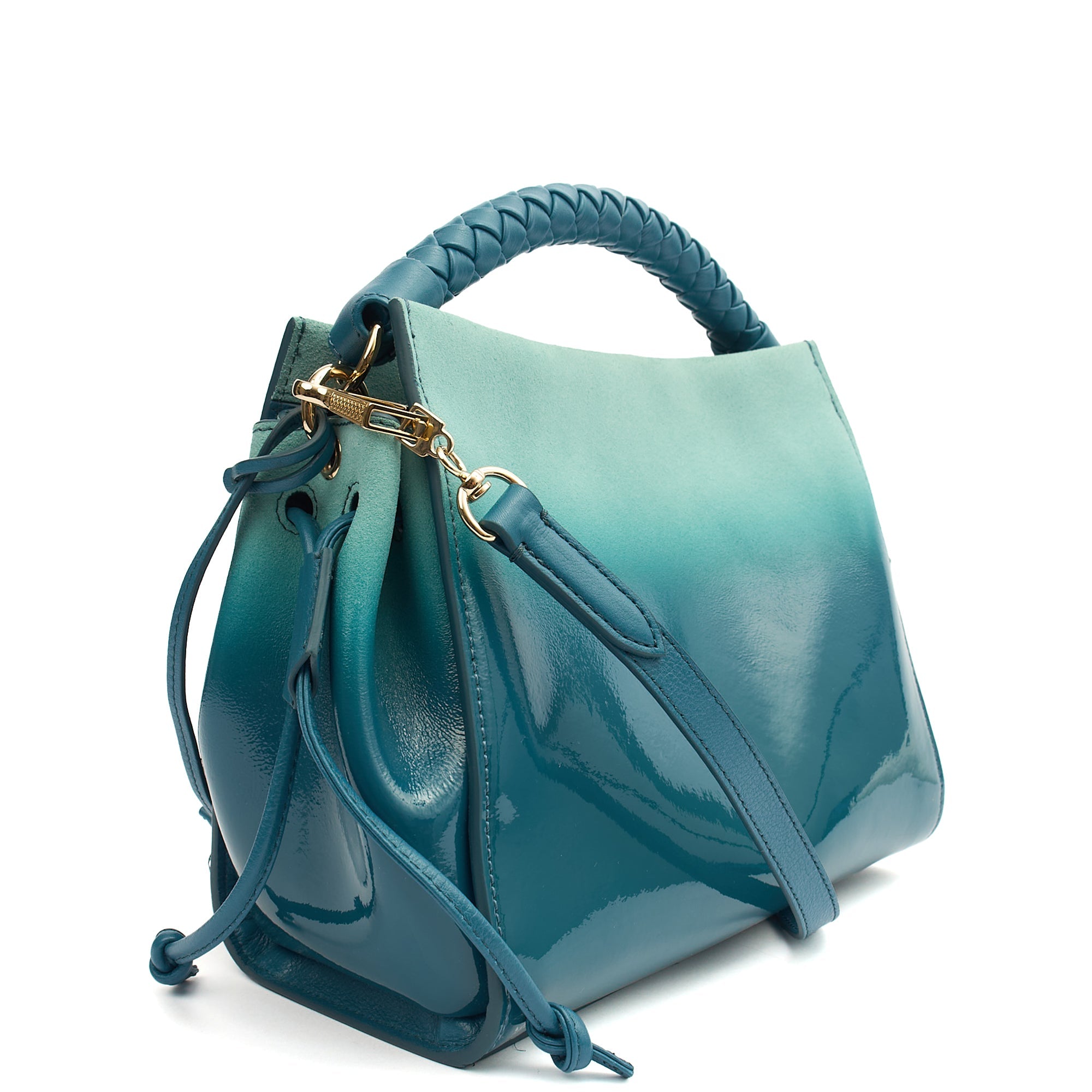 Mulberry Tote Iris - Small in Blue, Patent Leather