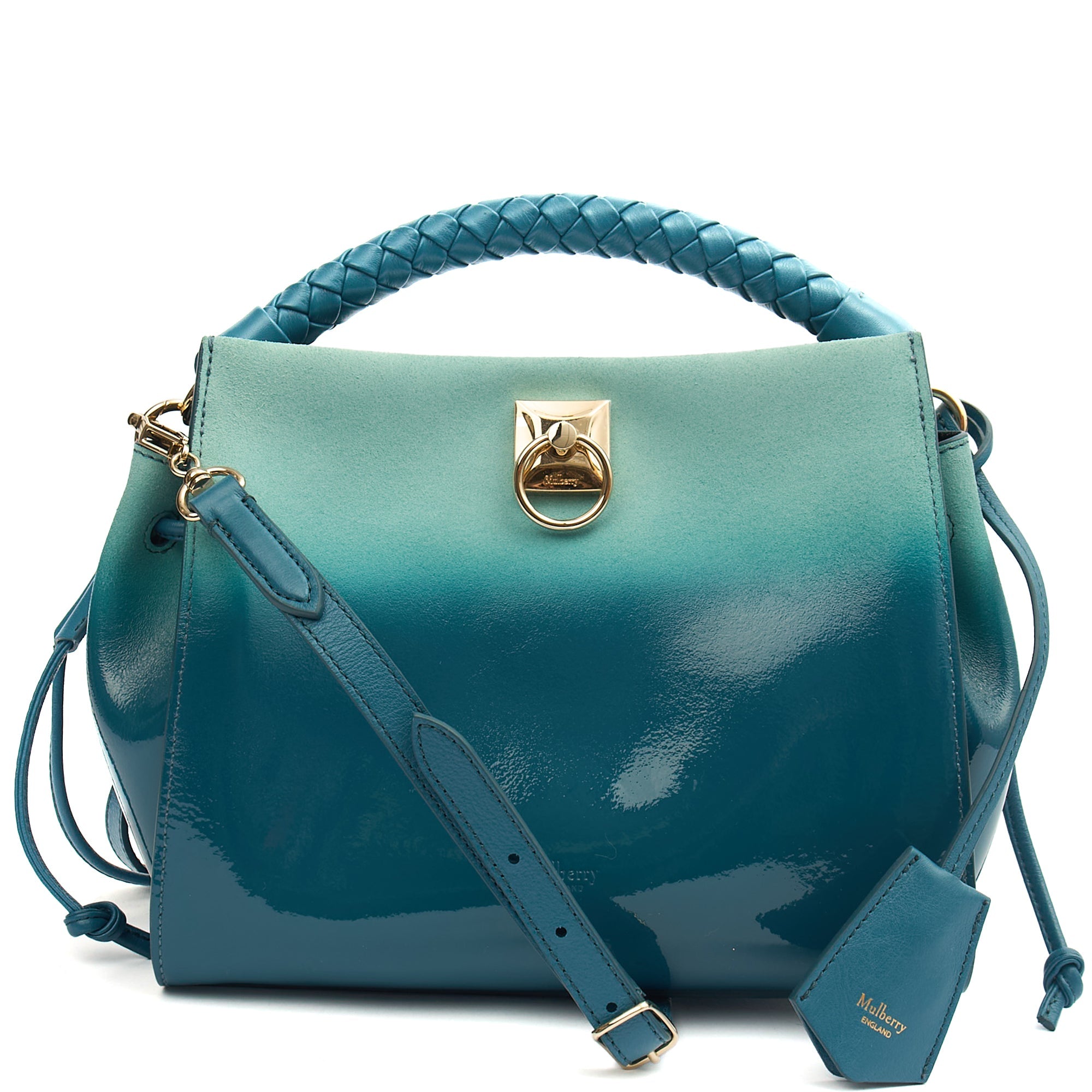 Mulberry Tote Iris - Small in Blue, Patent Leather