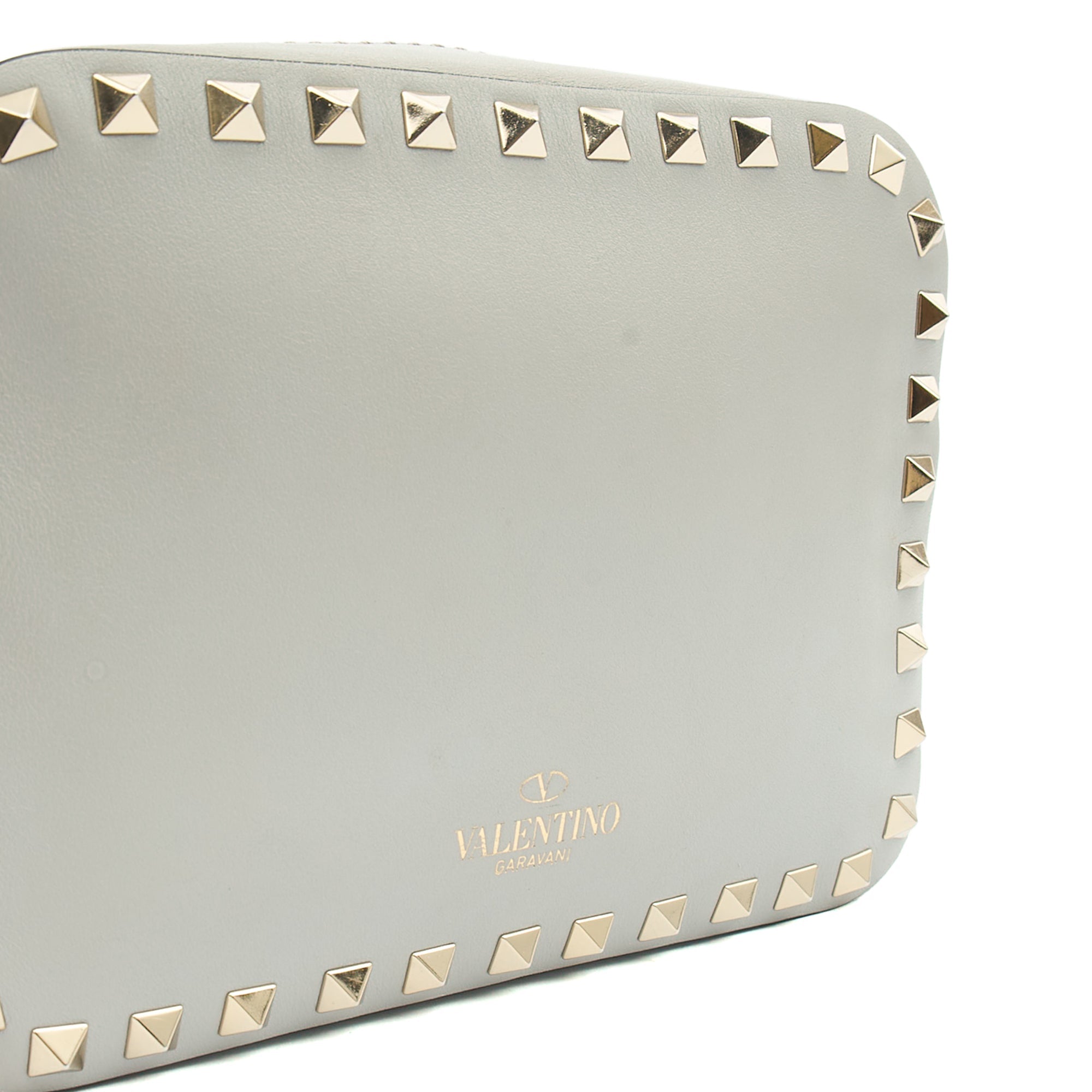Valentino Cross Body Rockstud Crossbody Bag - Small in Grey, Leather