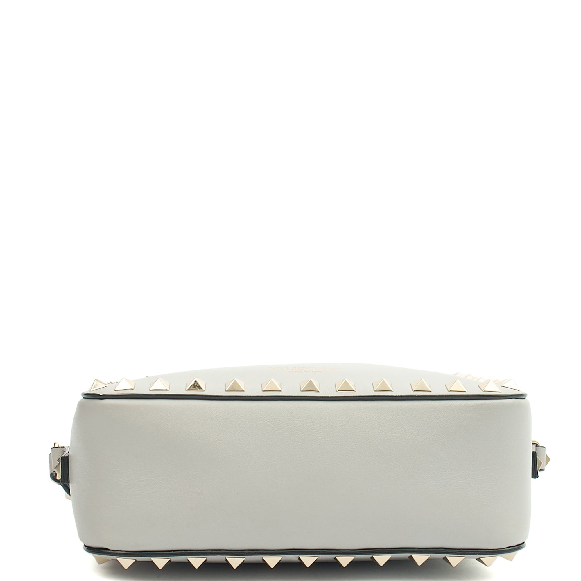 Valentino Cross Body Rockstud Crossbody Bag - Small in Grey, Leather