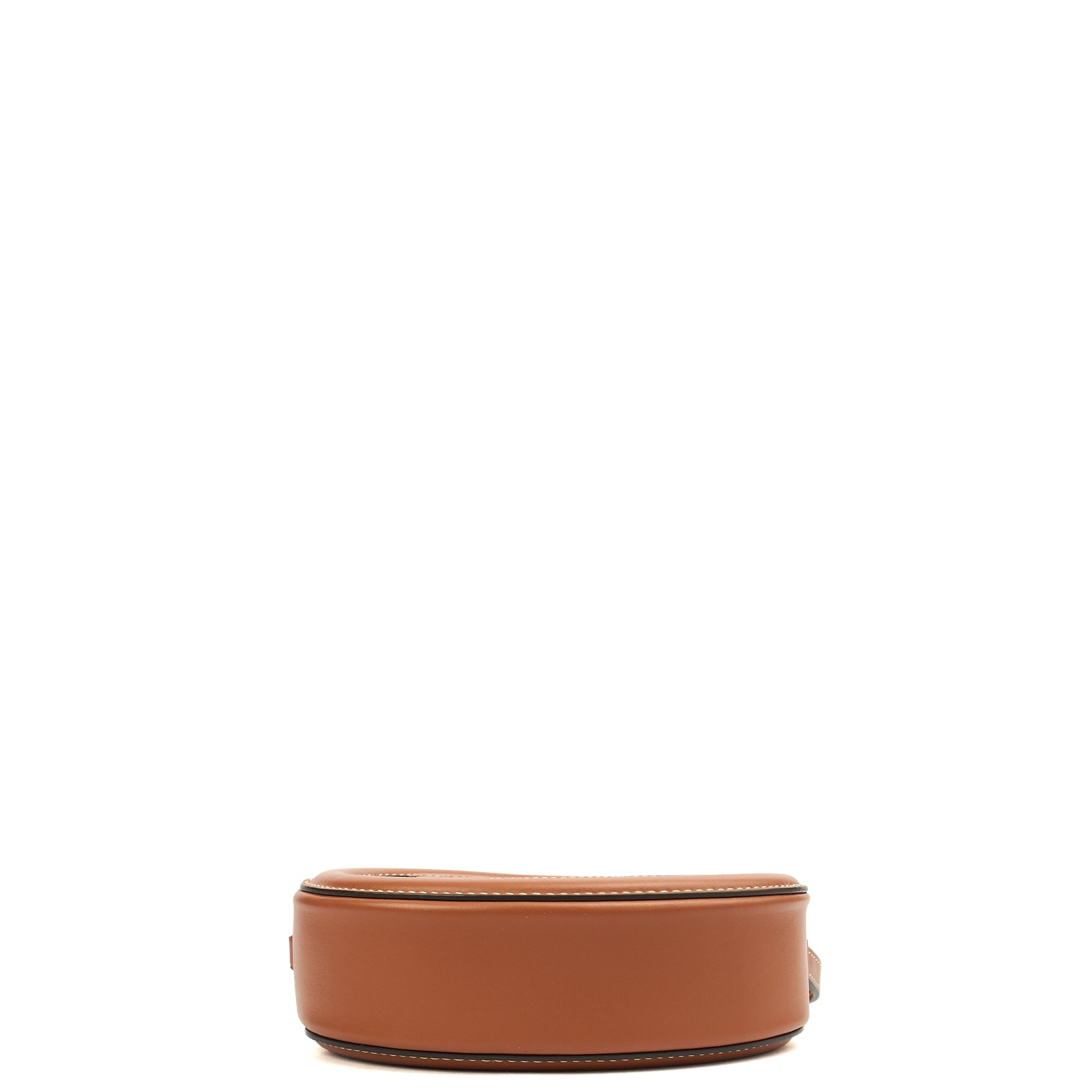 Celine Cross Body Triomphe Oval Crossbody in Brown, Box Calfskin