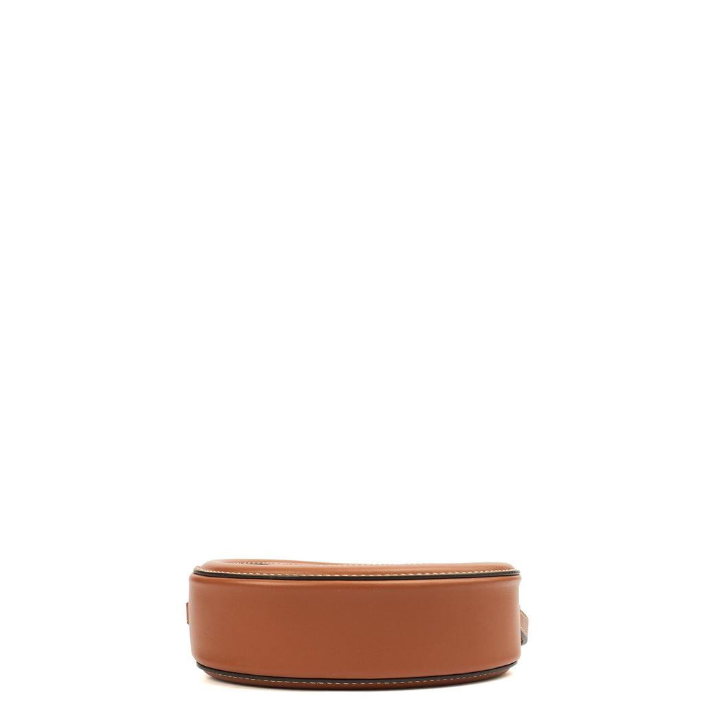 Celine Cross Body Triomphe Oval Crossbody in Brown, Box Calfskin