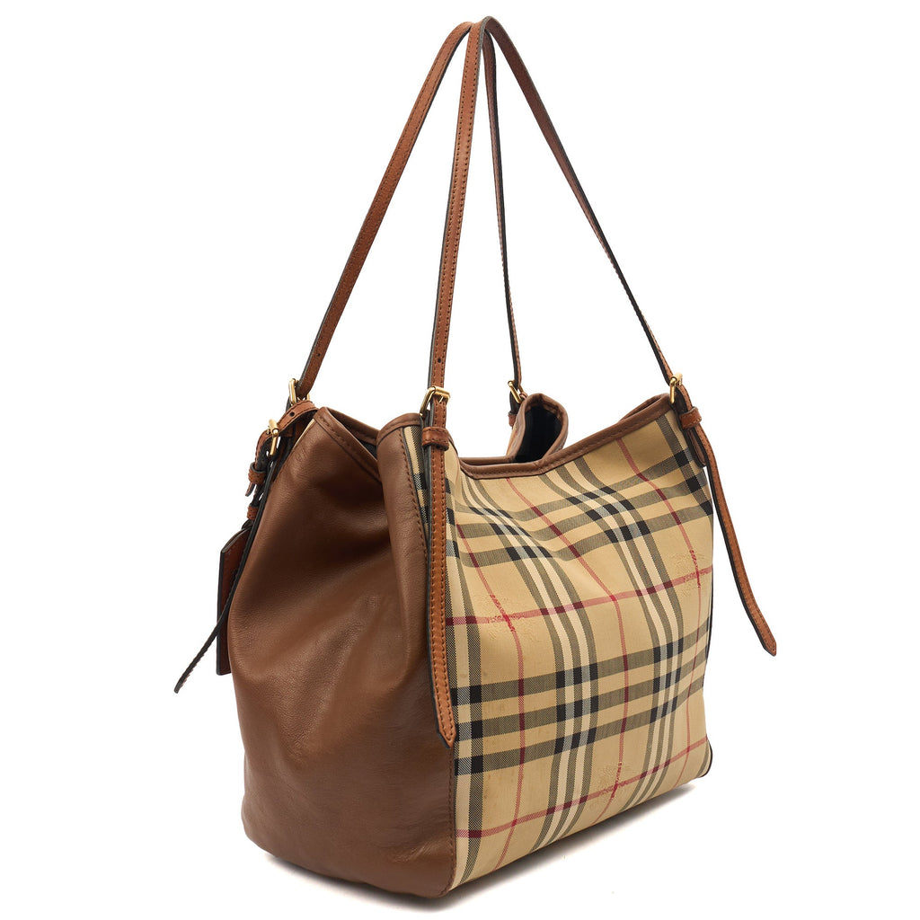 Burberry Tote Tote in Brown, Fabric