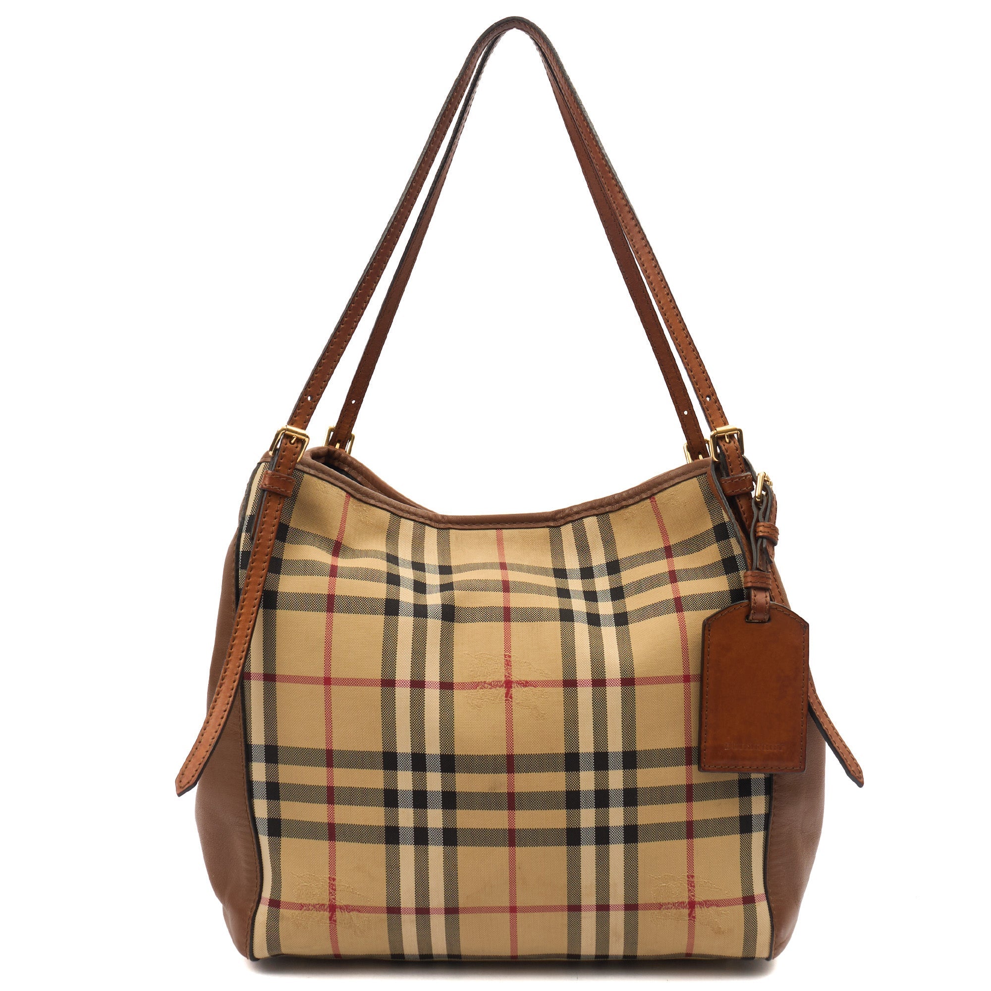 Burberry Tote Tote in Brown, Fabric