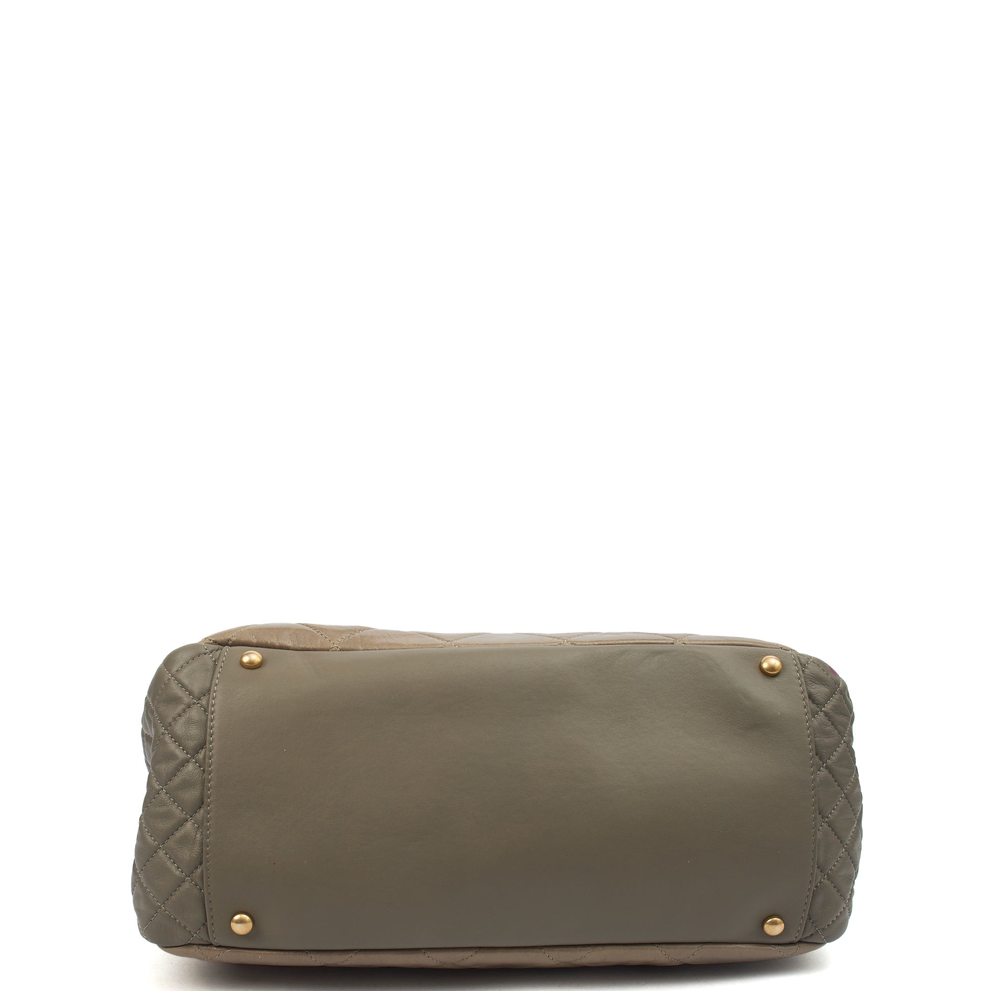 Chanel Tote Gabrielle Flap Bag in Grey, Glazed Calfskin