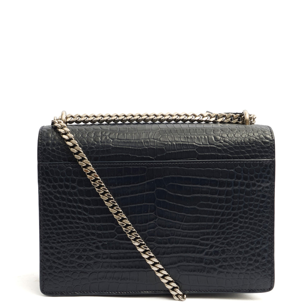 Saint Laurent Cross Body Sunset - Small in Navy, Exotic Effect Leather