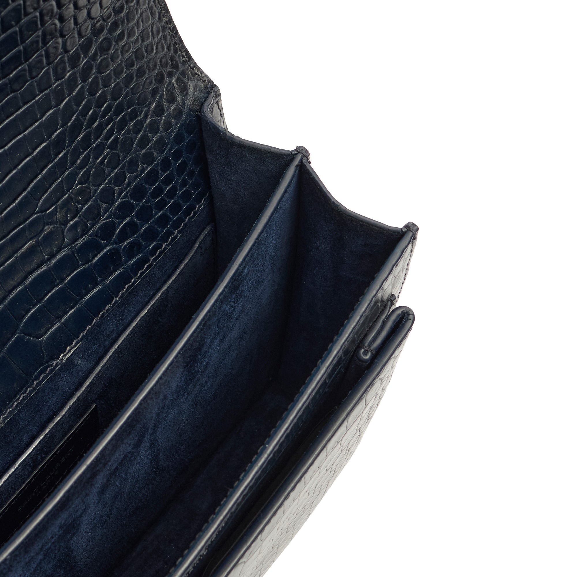 Saint Laurent Cross Body Sunset - Small in Navy, Exotic Effect Leather