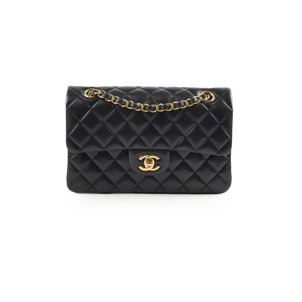 Chanel Classic Flap Lambskin Small/Medium S/M Black (22 Series)