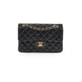 Chanel Classic Flap Lambskin Small/Medium S/M Black (22 Series)