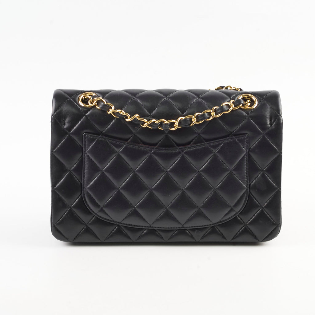 Chanel Classic Flap Lambskin Small/Medium S/M Black (22 Series)