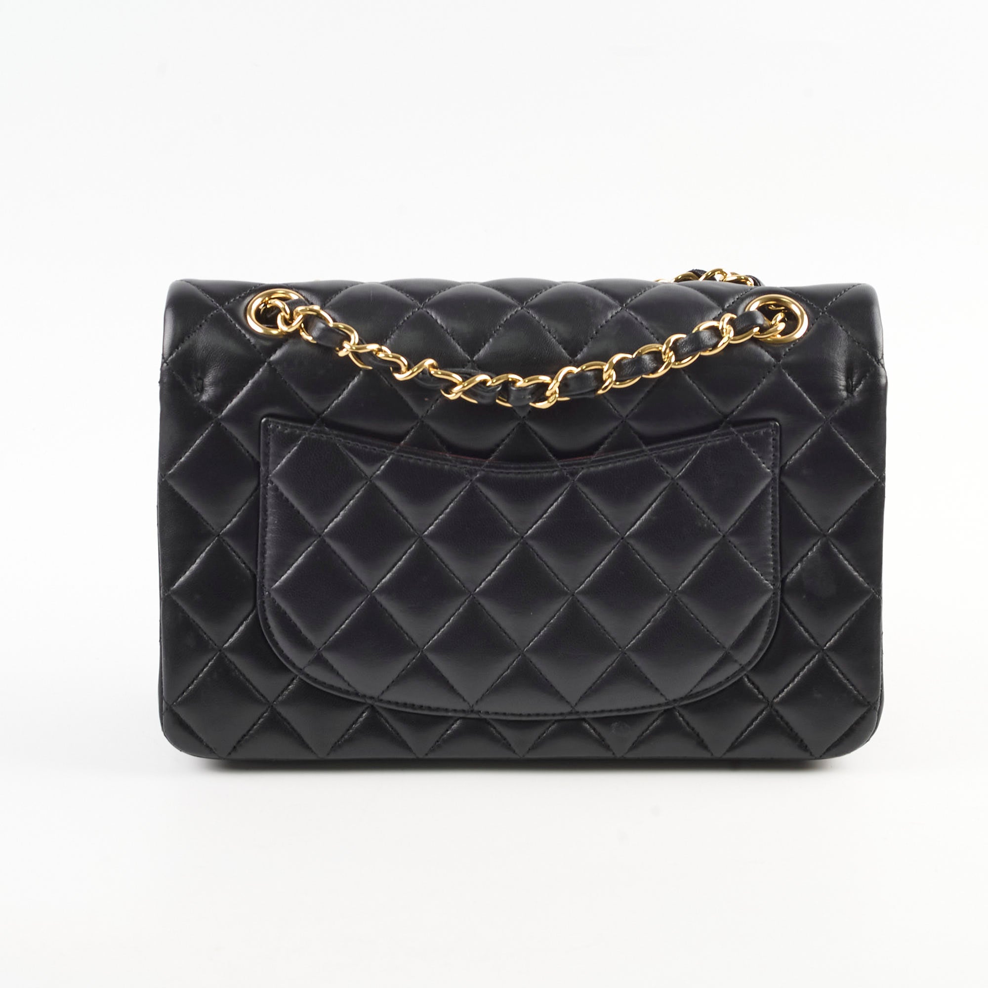 Chanel Classic Flap Lambskin Small/Medium S/M Black (22 Series)