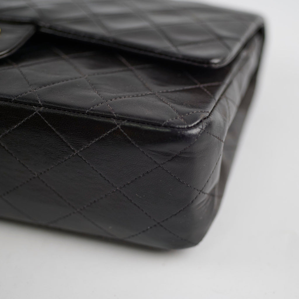 Chanel Vintage Classic Flap Medium/Large M/L Lambskin Black