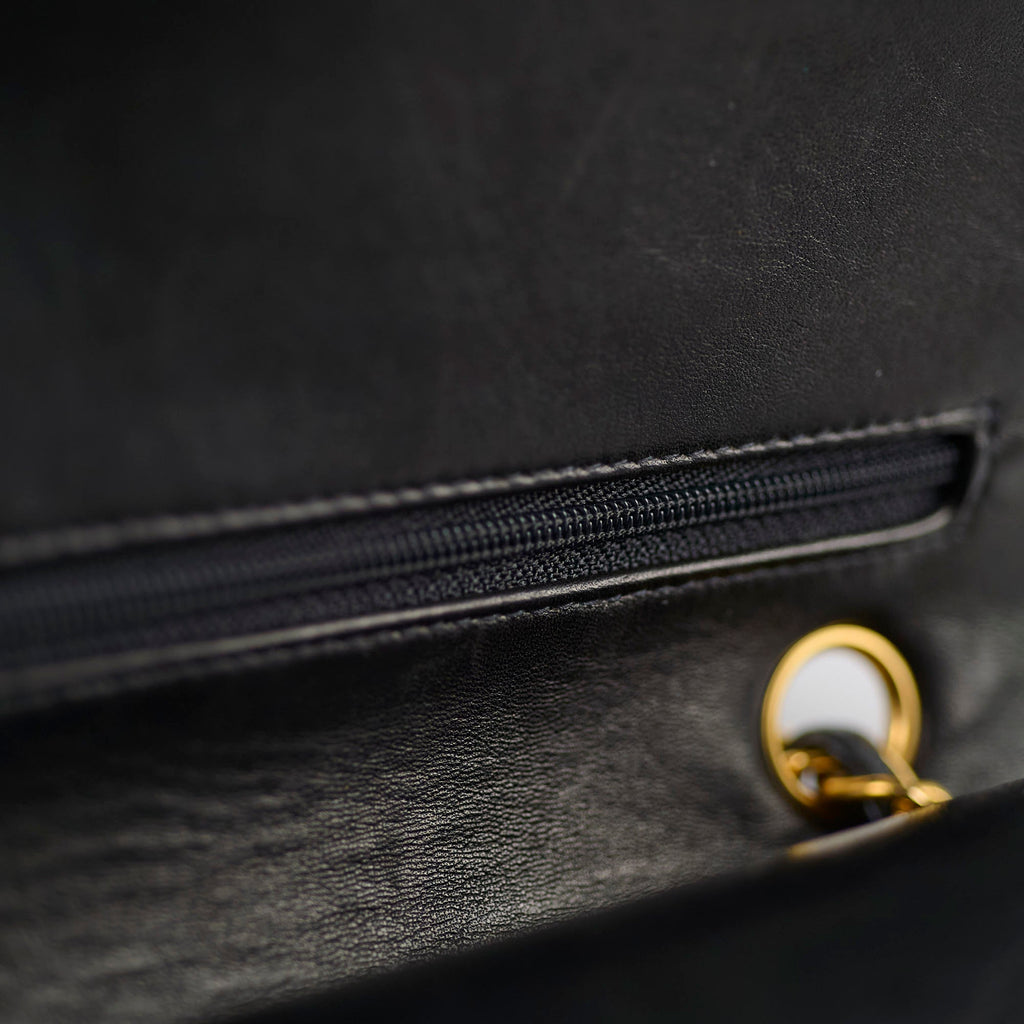 Chanel Vintage Classic Flap Medium/Large M/L Lambskin Black