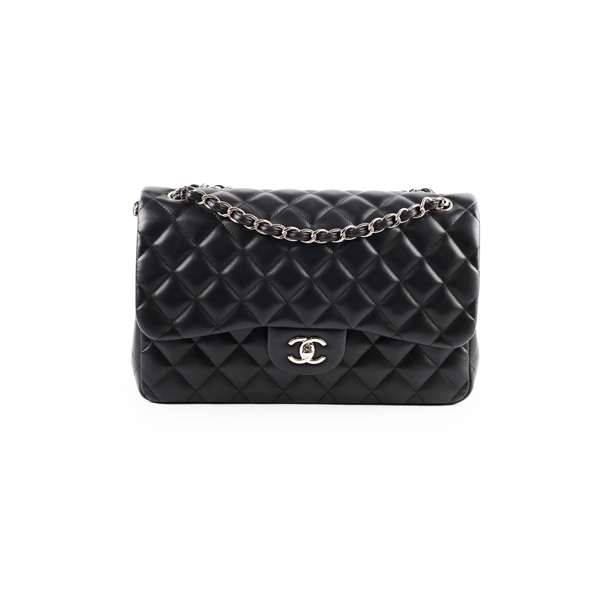 Chanel Classic Flap Jumbo Lambskin Black Series 22