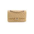 Chanel Medium/Large Caviar Double Classic Flap Beige