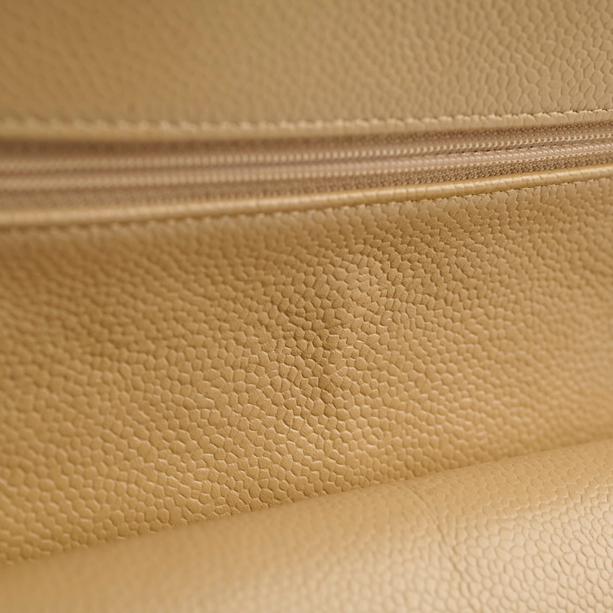 Chanel Medium/Large Caviar Double Classic Flap Beige