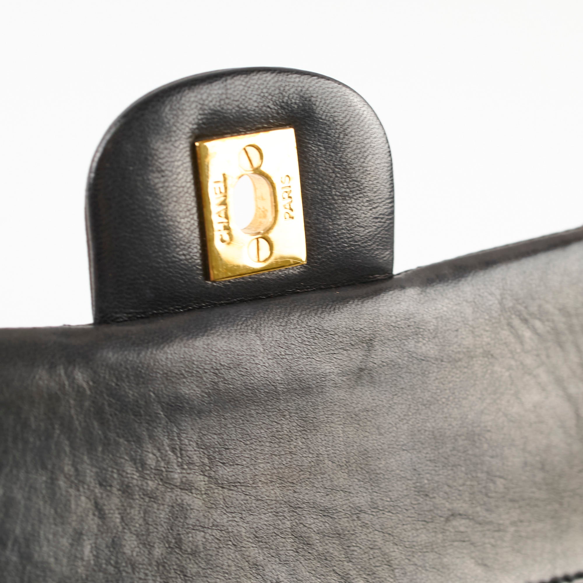 Chanel Vintage Medium M/L 24k Lambskin Classic Flap 4 Series
