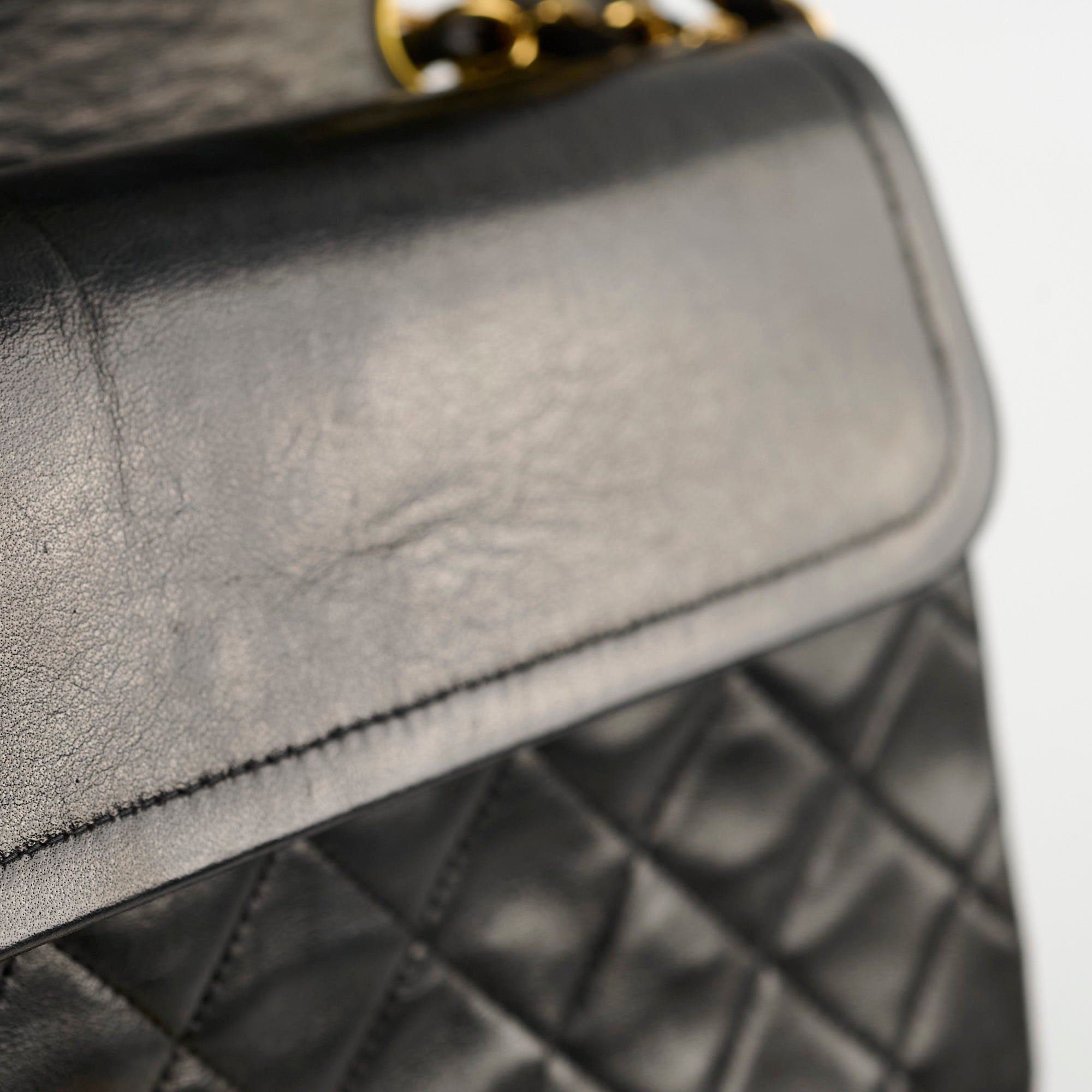 Chanel Vintage Medium M/L 24k Lambskin Classic Flap 4 Series