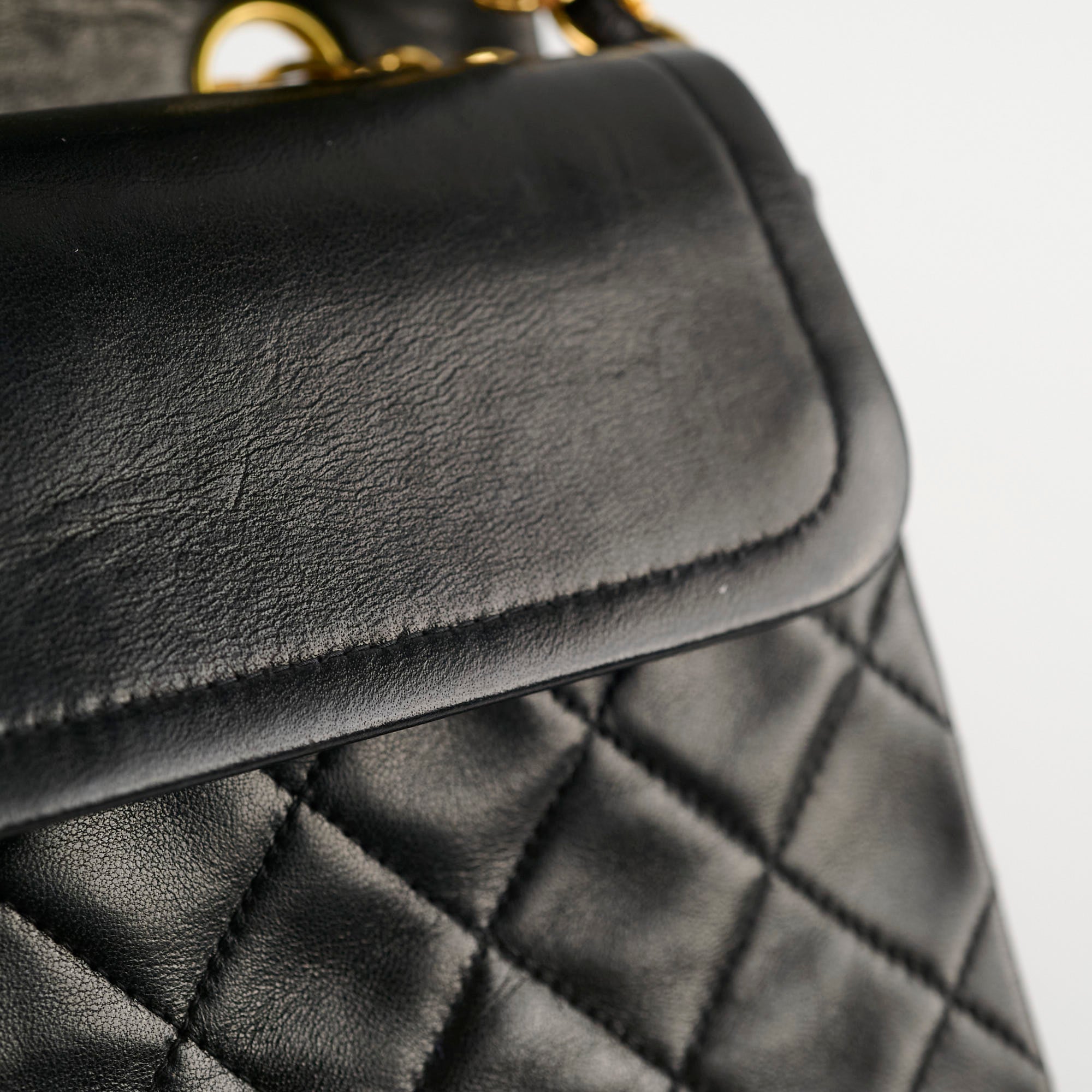 Chanel Vintage Medium M/L 24k Lambskin Classic Flap 4 Series