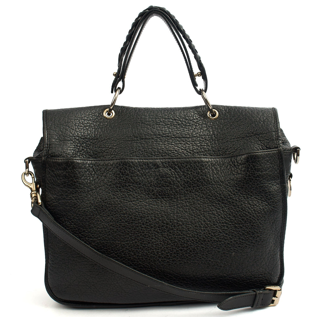 Mulberry Top Handle Trout in Black, Calfskin Leather