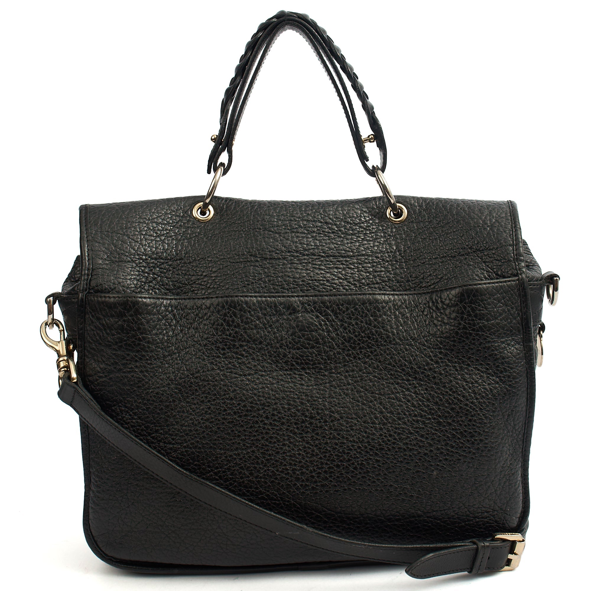 Mulberry Top Handle Trout in Black, Calfskin Leather