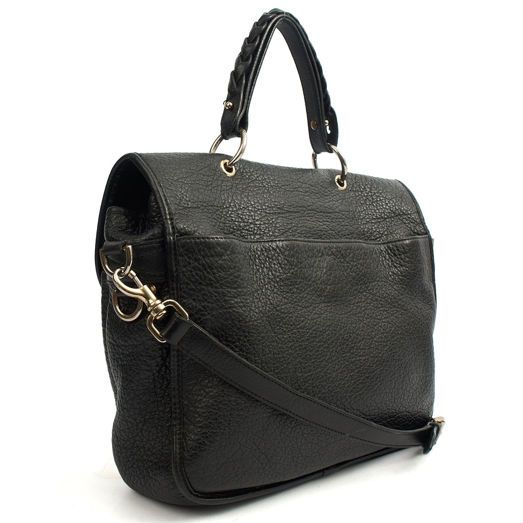 Mulberry Top Handle Trout in Black, Calfskin Leather
