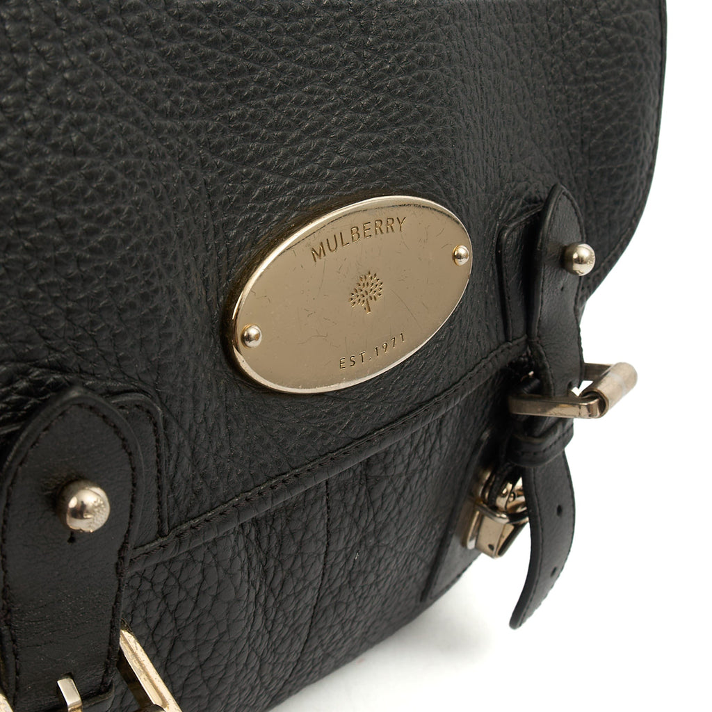 Mulberry Top Handle Trout in Black, Calfskin Leather