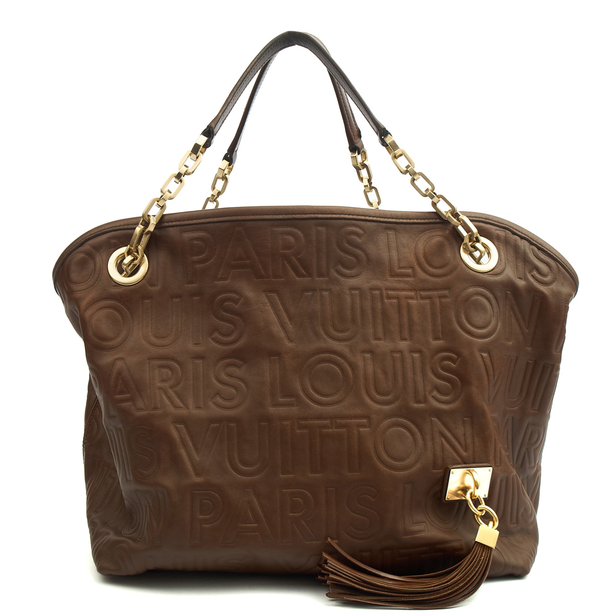 Louis Vuitton Shoulder Bag Souple Whisper in Brown, Leather