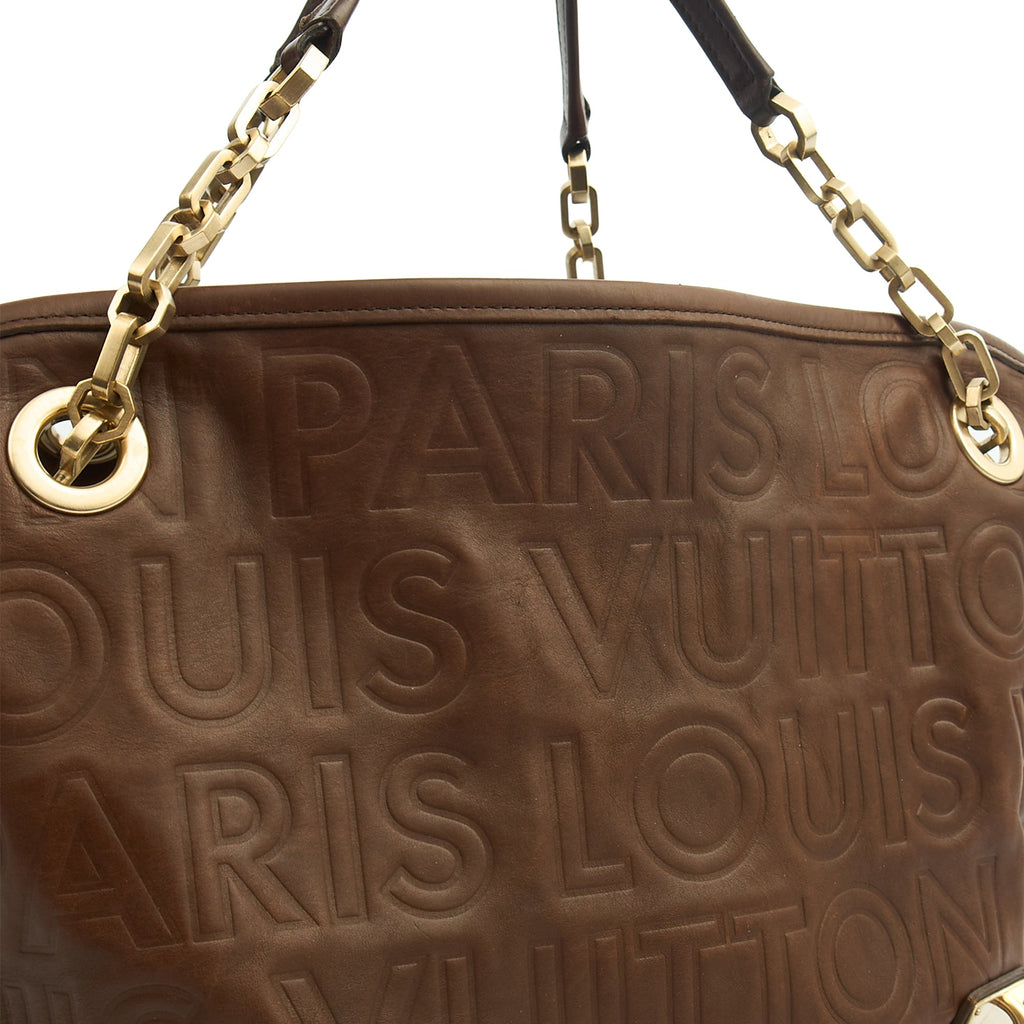 Louis Vuitton Shoulder Bag Souple Whisper in Brown, Leather