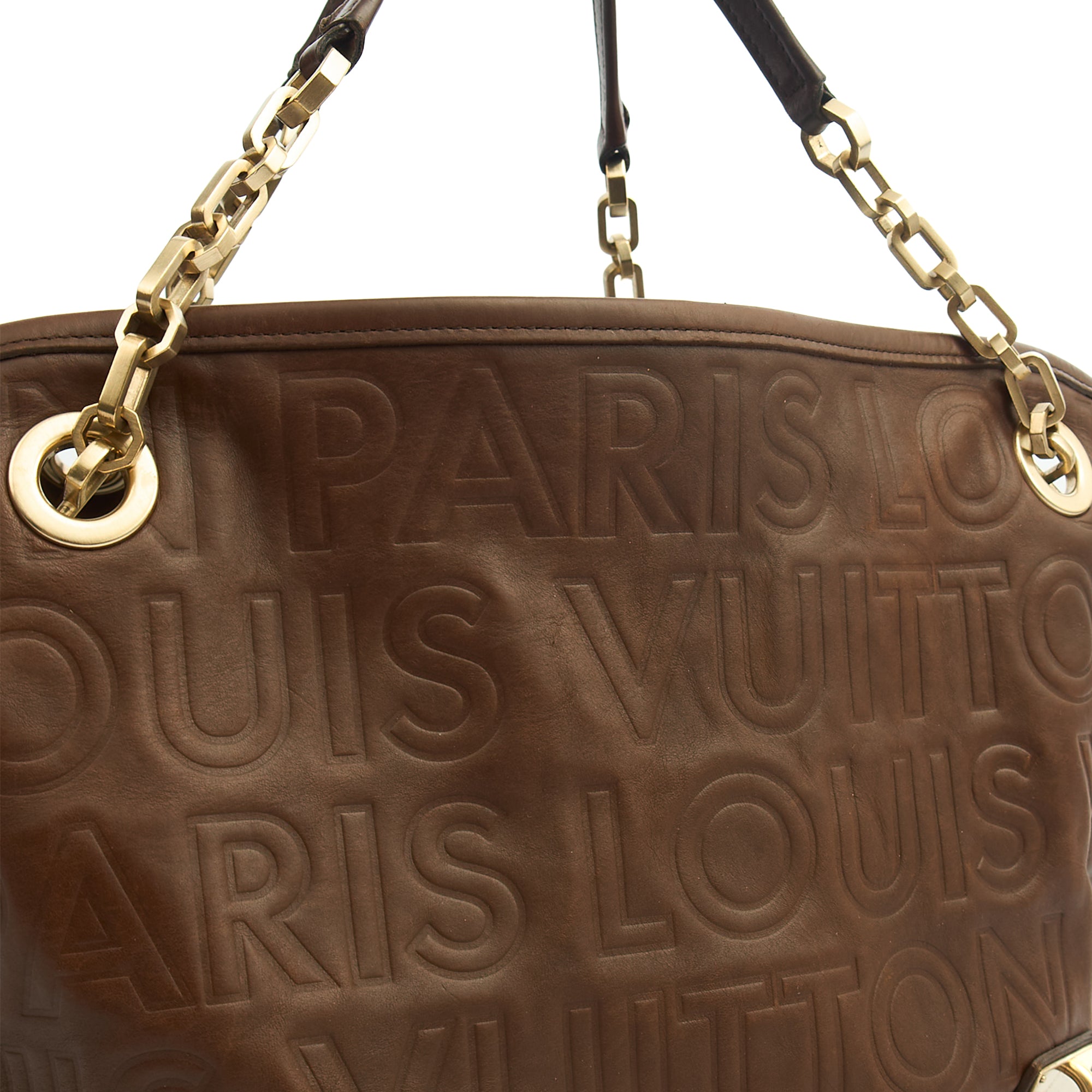 Louis Vuitton Shoulder Bag Souple Whisper in Brown, Leather