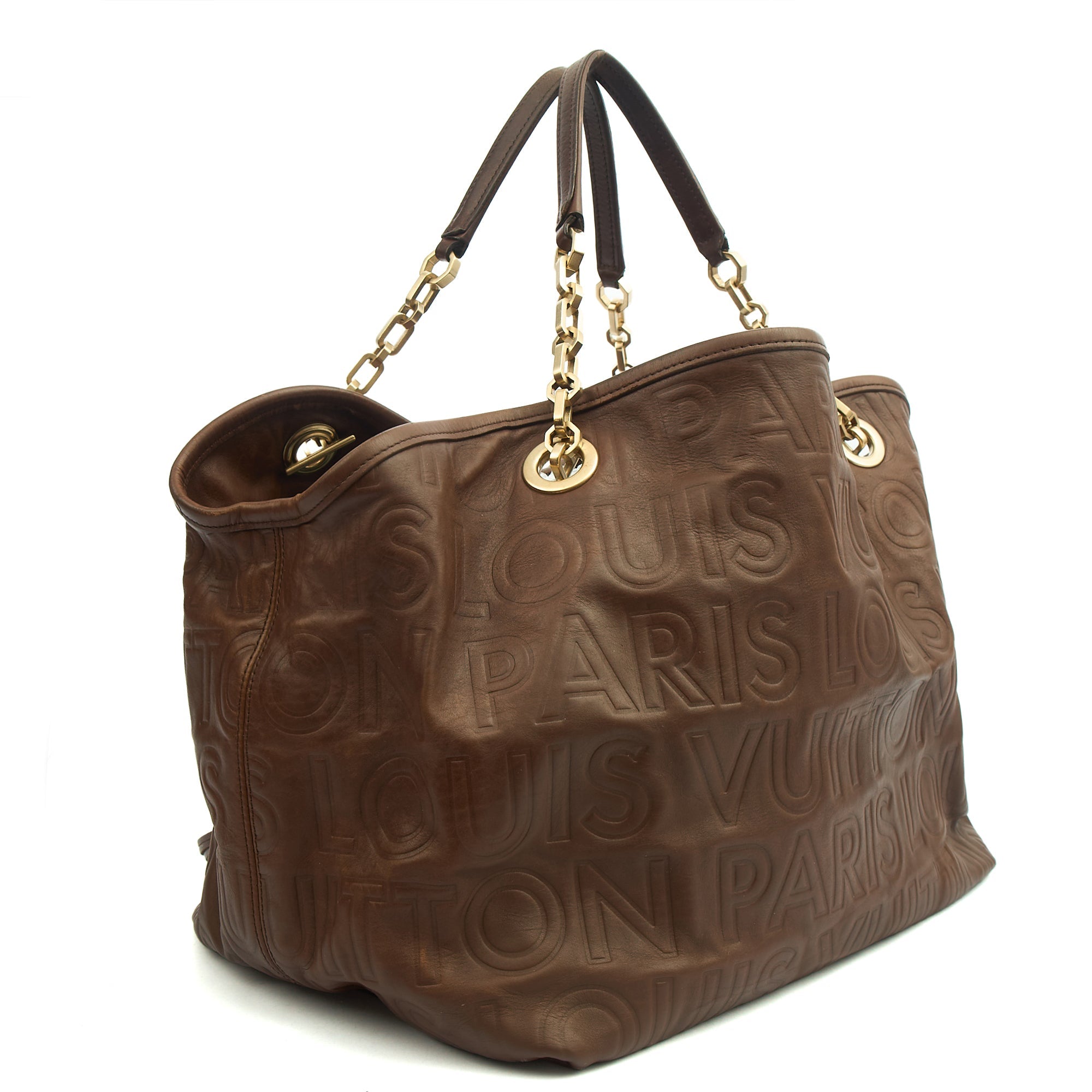 Louis Vuitton Shoulder Bag Souple Whisper in Brown, Leather