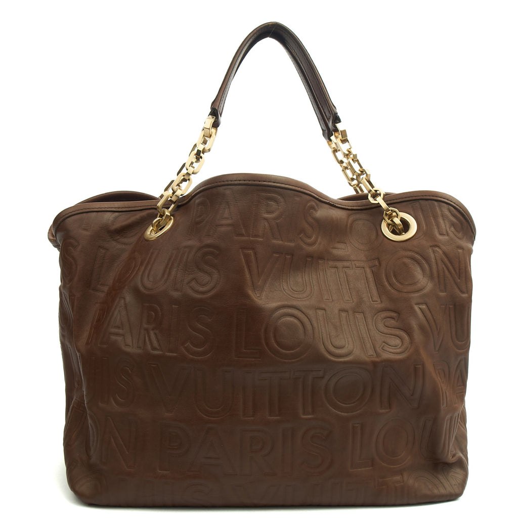Louis Vuitton Shoulder Bag Souple Whisper in Brown, Leather