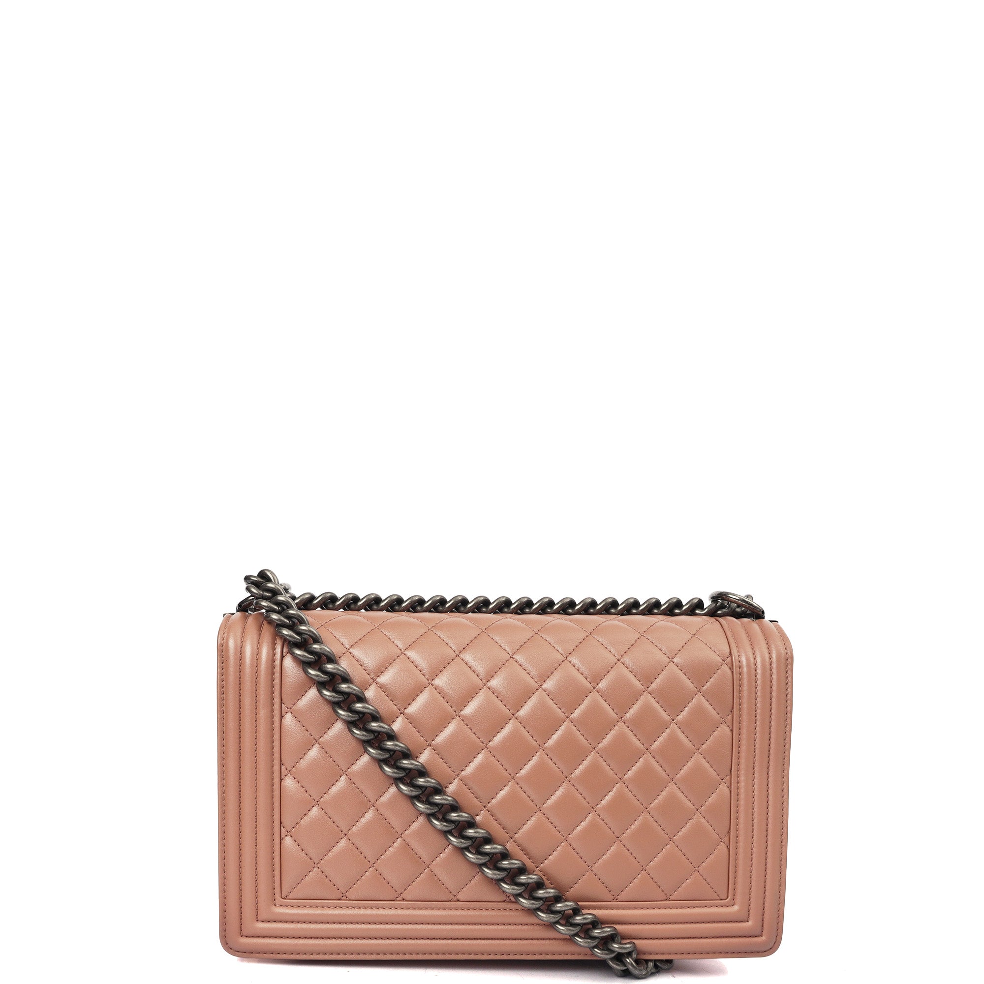 Chanel Shoulder Bag Boy - Medium in Pink, Calfskin Leather
