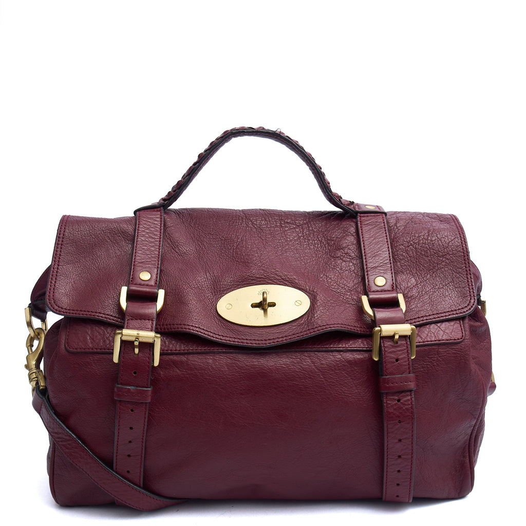 Mulberry Tote Alexa in Red, Calfskin Leather