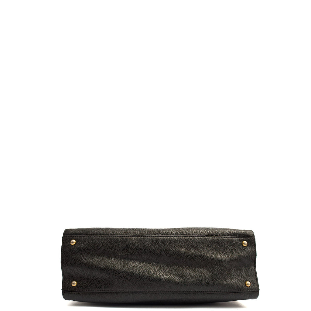 Chanel Tote Vintage Tote in Black, Caviar Leather