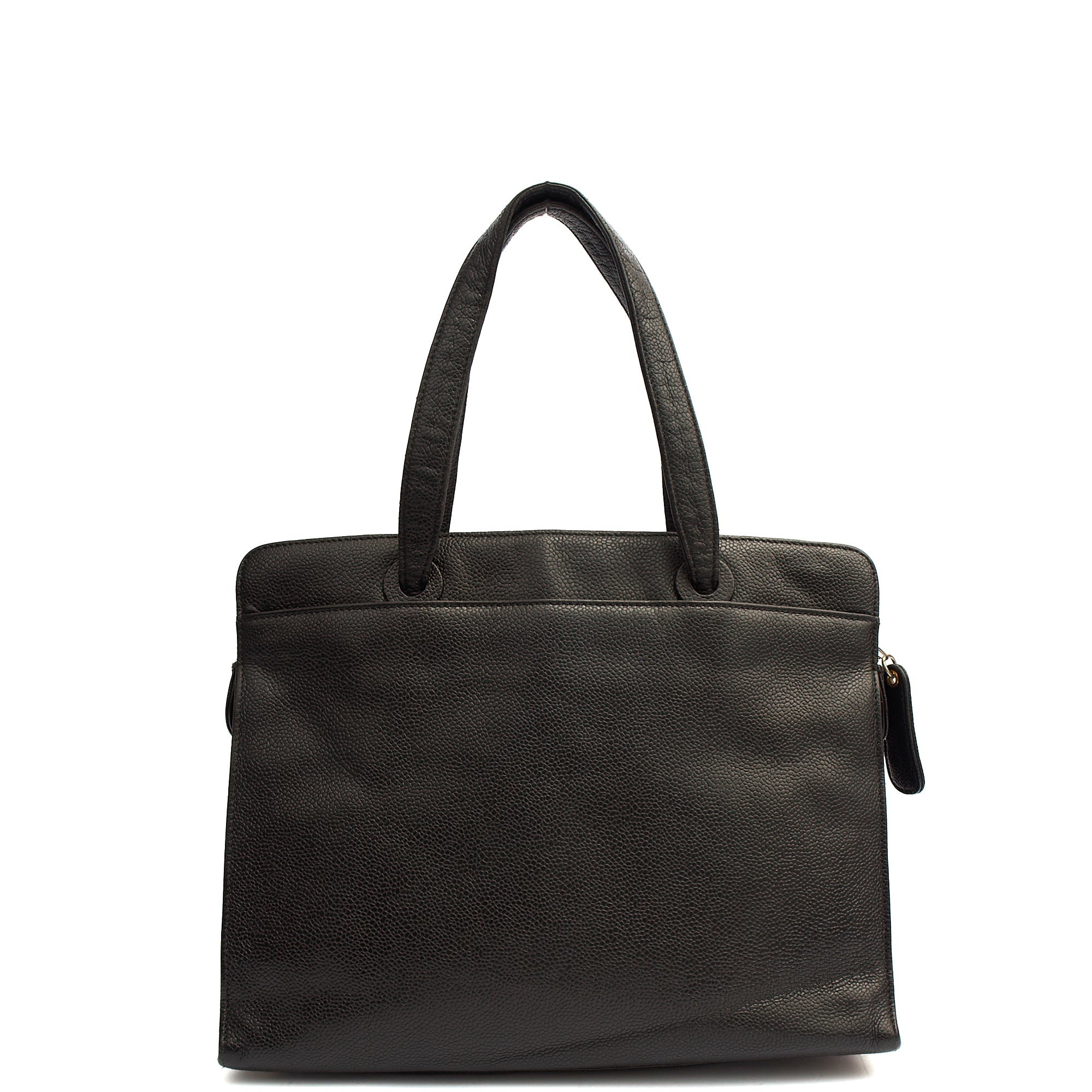 Chanel Tote Vintage Tote in Black, Caviar Leather