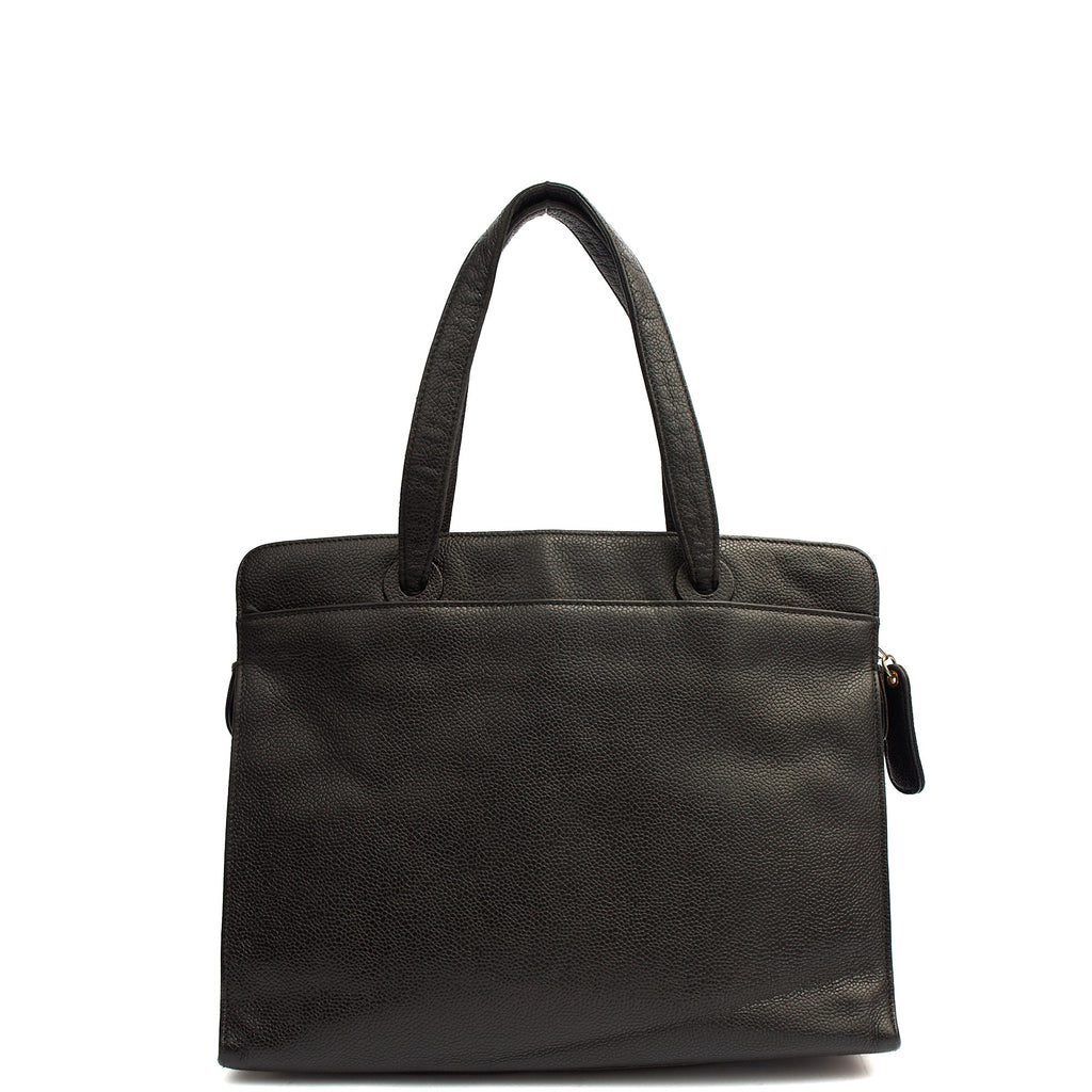 Chanel Tote Vintage Tote in Black, Caviar Leather