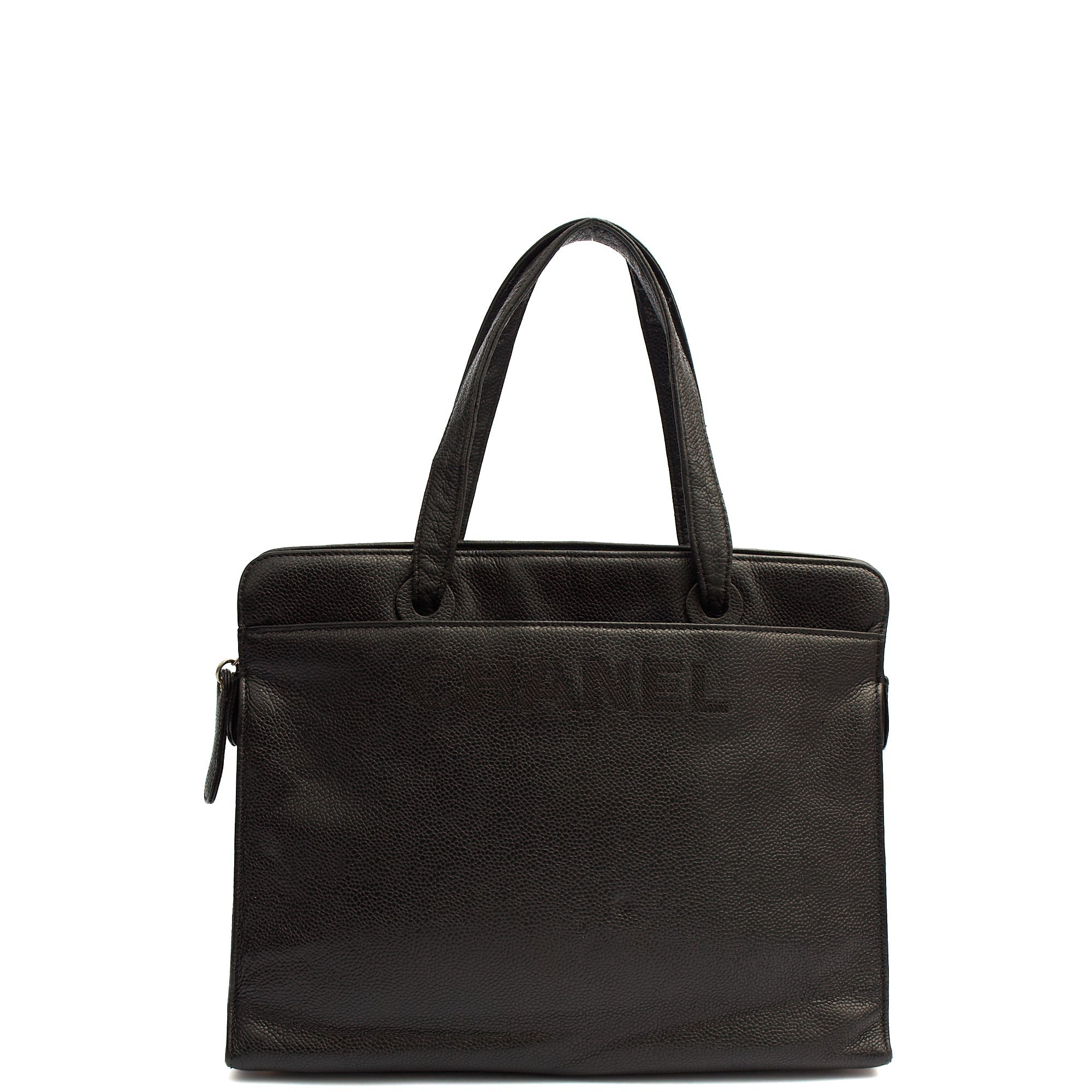 Chanel Tote Vintage Tote in Black, Caviar Leather