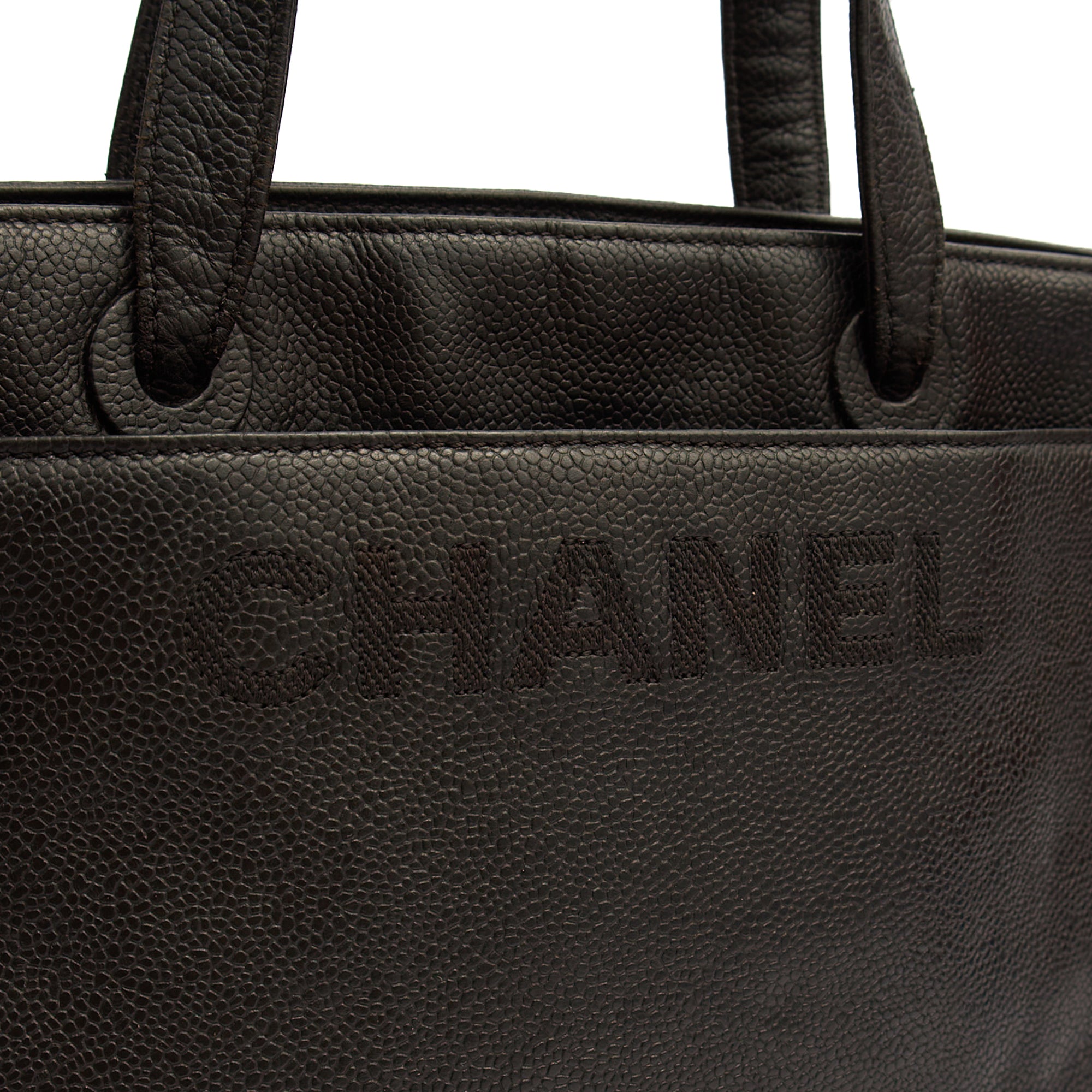 Chanel Tote Vintage Tote in Black, Caviar Leather