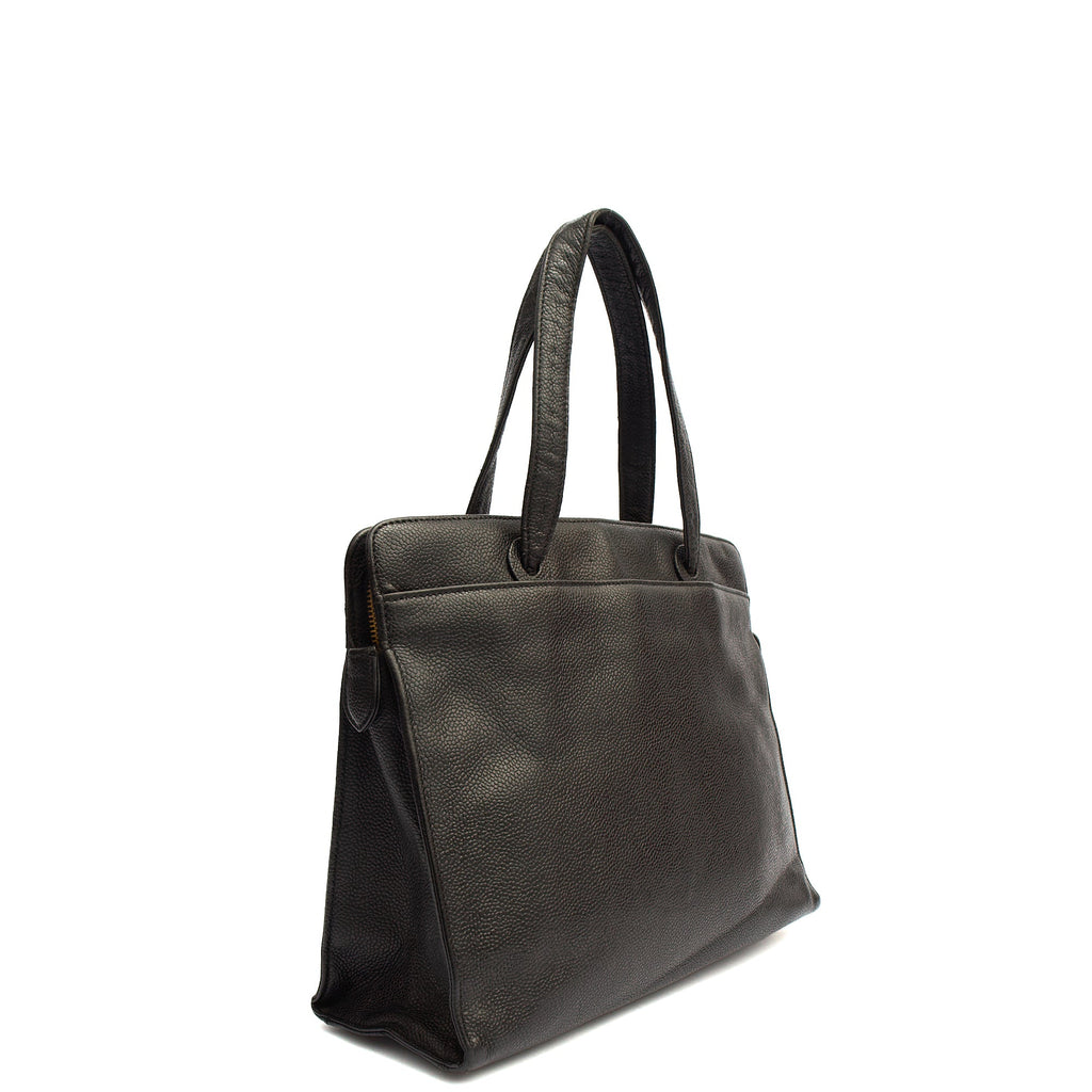 Chanel Tote Vintage Tote in Black, Caviar Leather