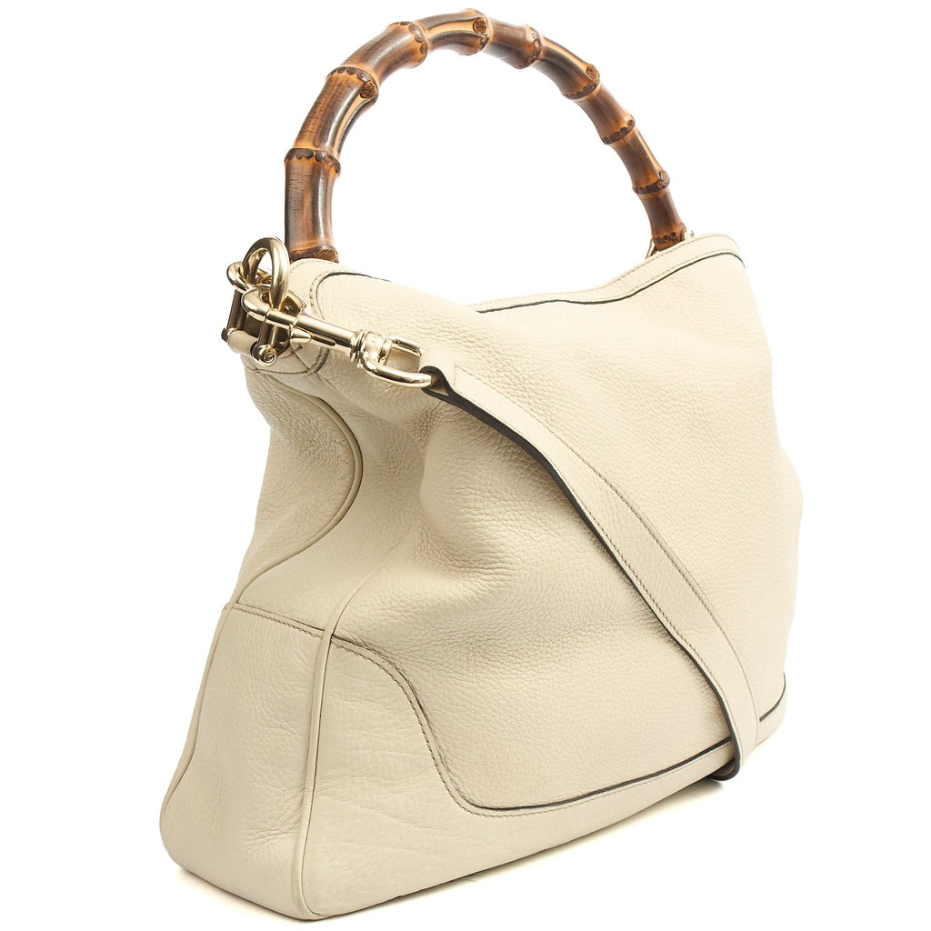 Gucci Tote Bamboo hobo in Cream, Leather