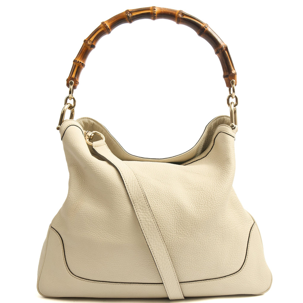 Gucci Tote Bamboo hobo in Cream, Leather