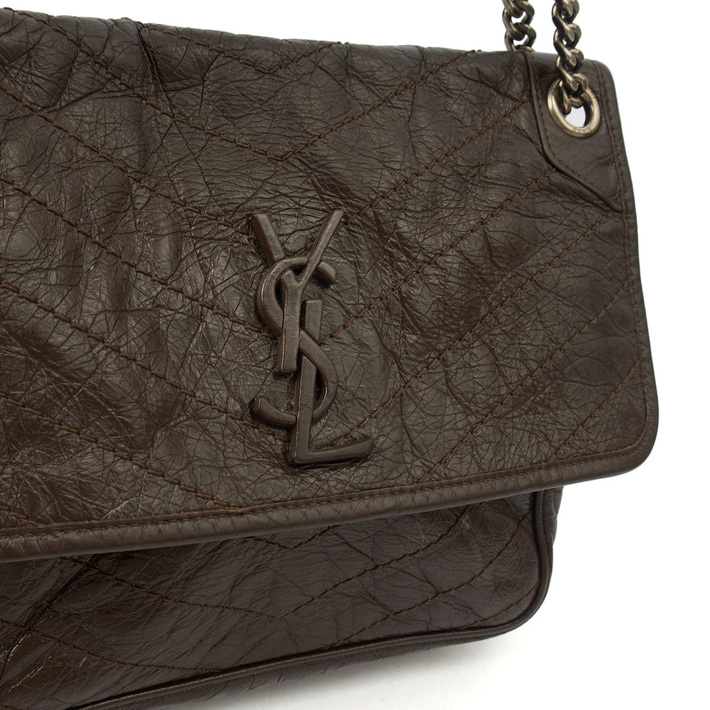 Saint Laurent Shoulder Bag Niki - Medium in Brown, Calfskin Leather