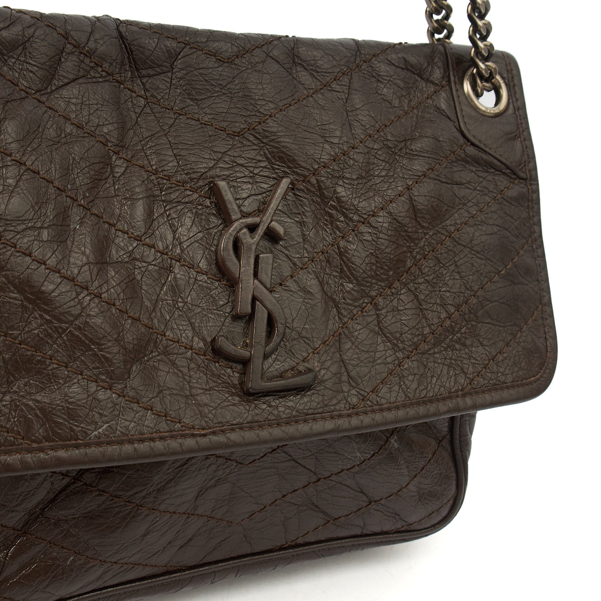 Saint Laurent Shoulder Bag Niki - Medium in Brown, Calfskin Leather