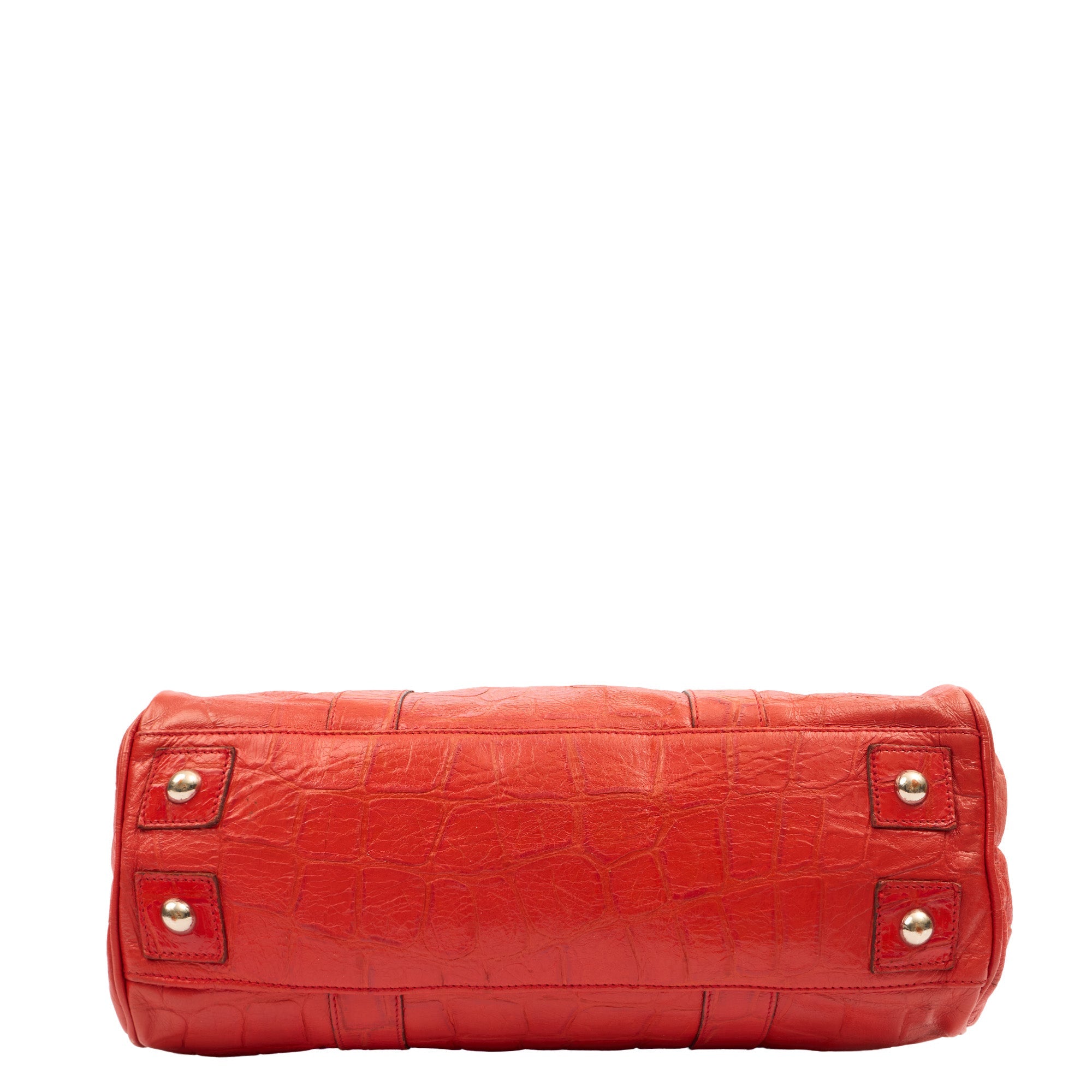 Mulberry Tote Bayswater Heritage in Red, Exotic Effect Leather